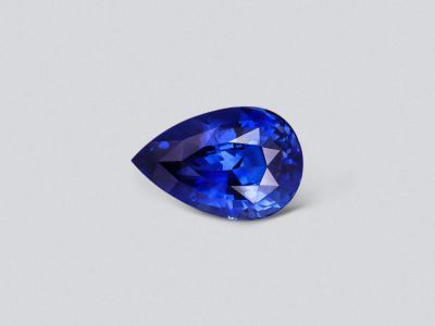 Royal Blue pear cut sapphire 5.31 carats, Sri Lanka photo