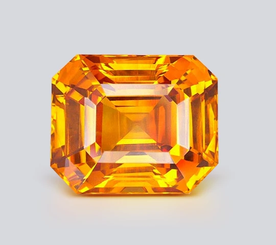 Oval cut Orange sapphire