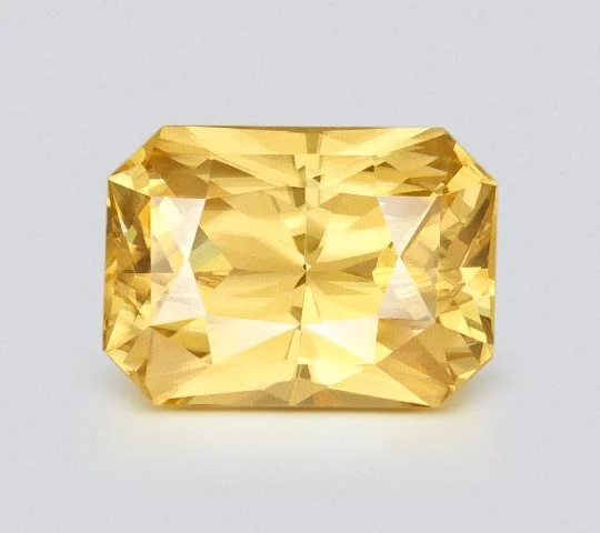 Radiant cut Yellow Zircon