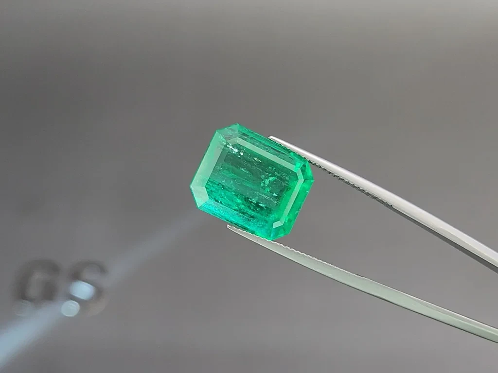 Emerald octagon cut 11.11 carats, Colombia Image №3