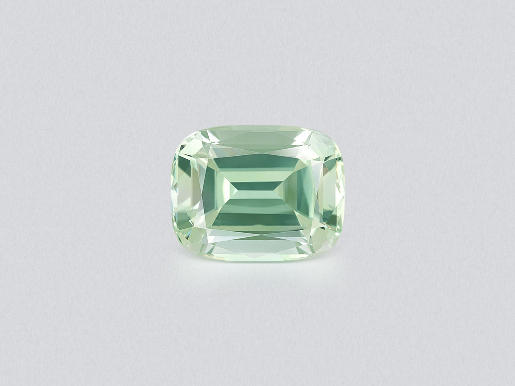 Prasiolite (green quartz) a high-precision cushion cut 16,56 carats, Africa Image №1
