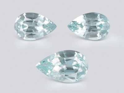 Satz aquamarine im birnenschliff 4,07 karat, Madagaskar photo