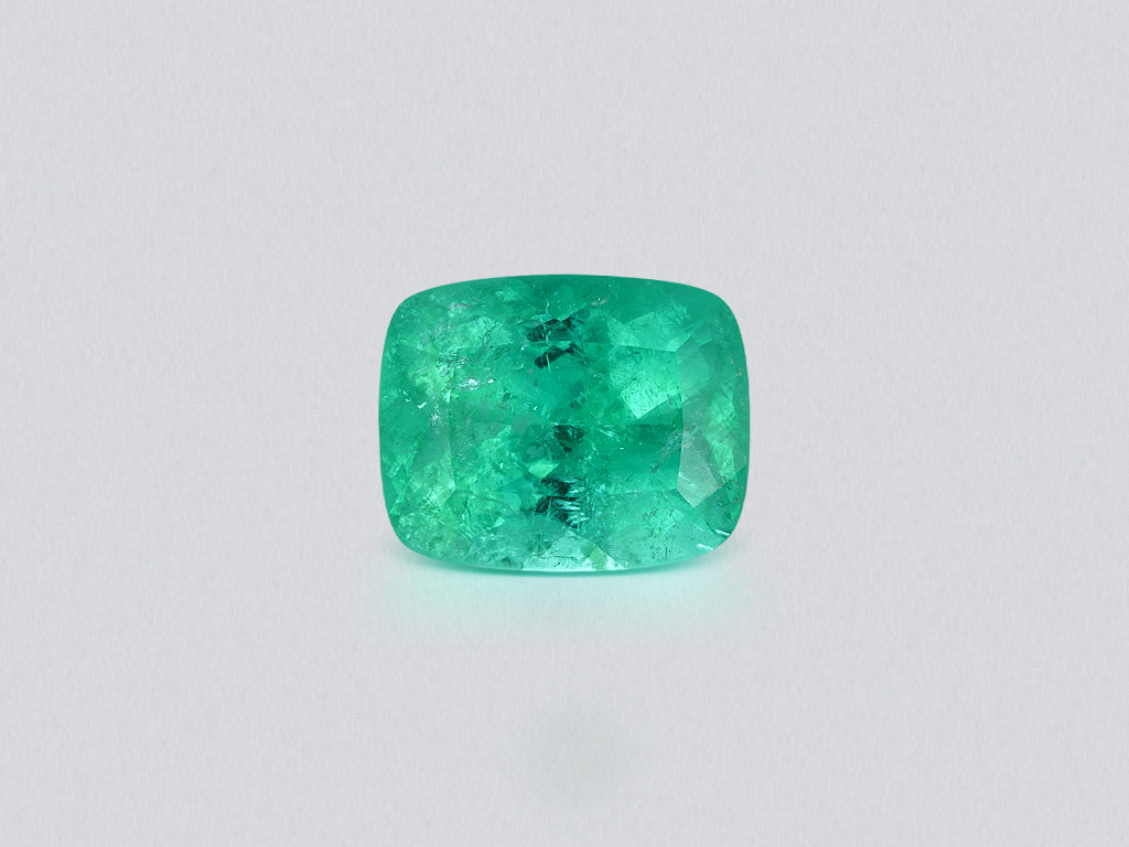 Tourmaline verte néon de Paraíba taille coussin 16,01 carats, Brésil Image №1