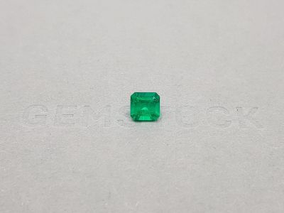 Bright Asscher emerald 0.87 ct, Colombia photo