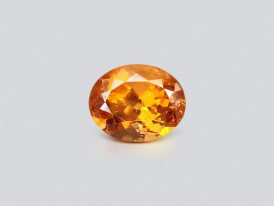 Vivid orange Fanta color spessartine garnet in oval cut 4.29 carats  photo