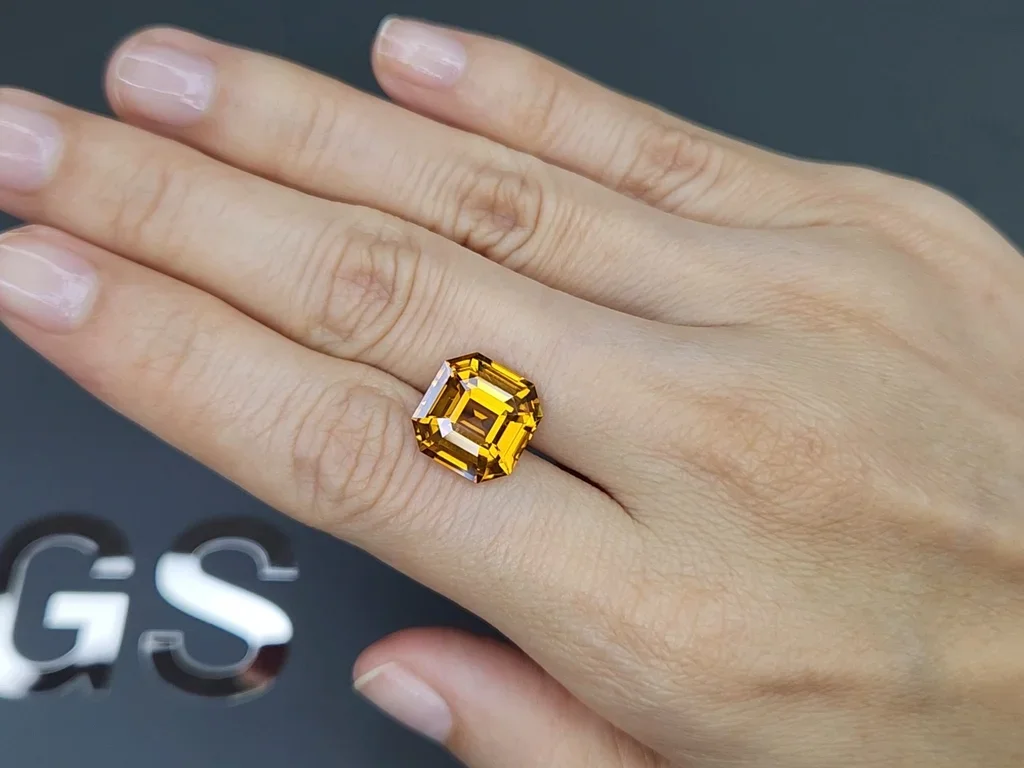 Octagon cut yellow zircon 9.91ct, Madagascar  Image №2
