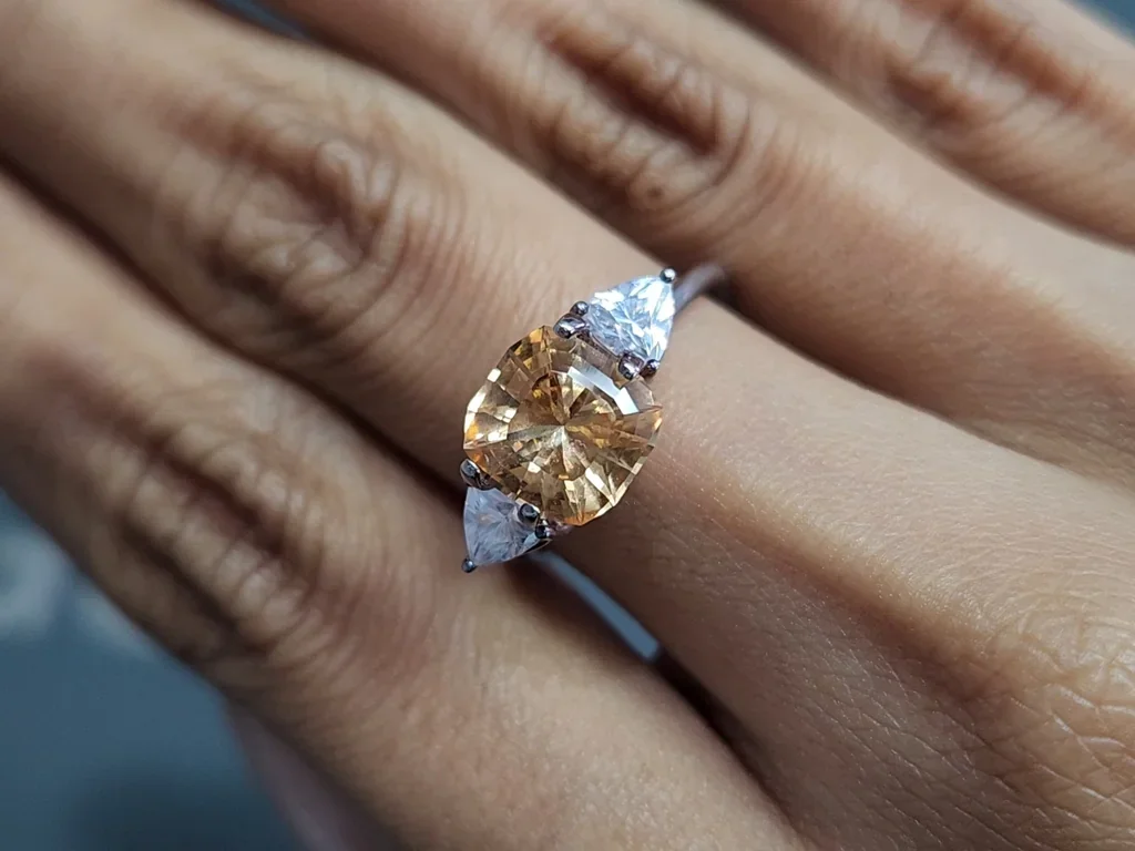 Hessonite garnet cushion cut 2.91 carats, Africa Image №5