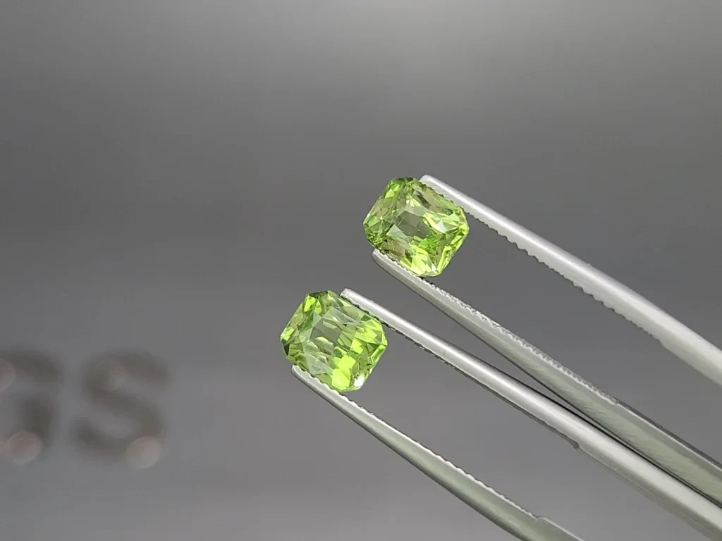 Une paire de grenats tsavorites taille radiant de 3,30 carats, Afrique Image №3