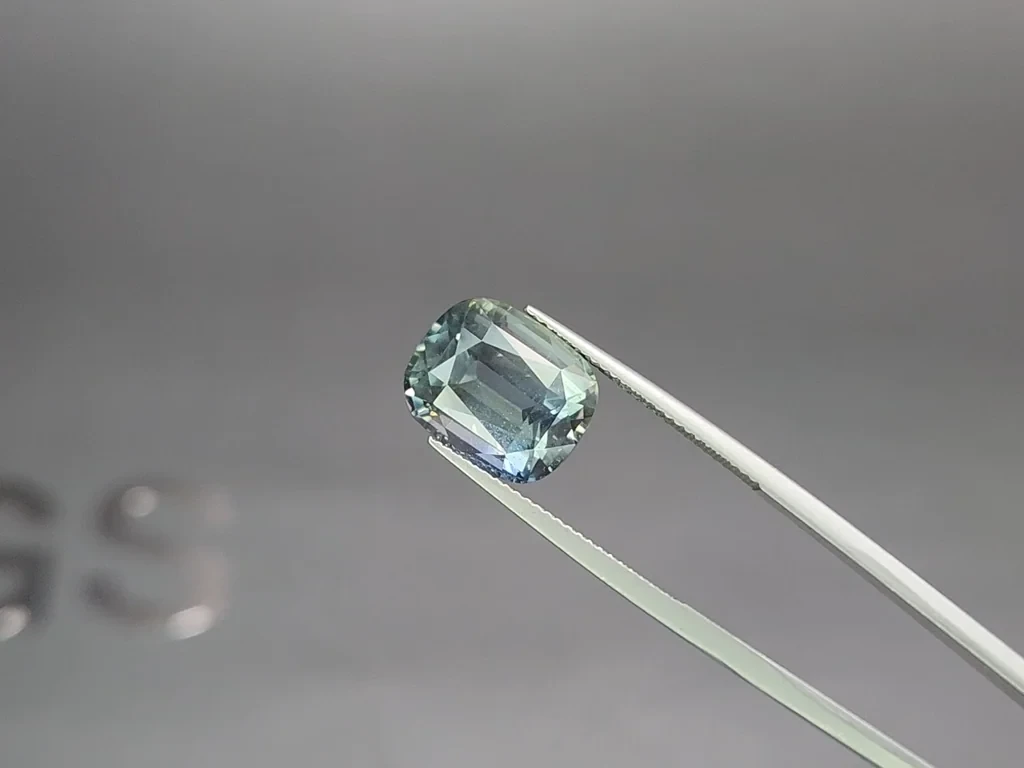 Saphir Teal non chauffé, taille coussin 13,05 carats, Tanzanie Image №3