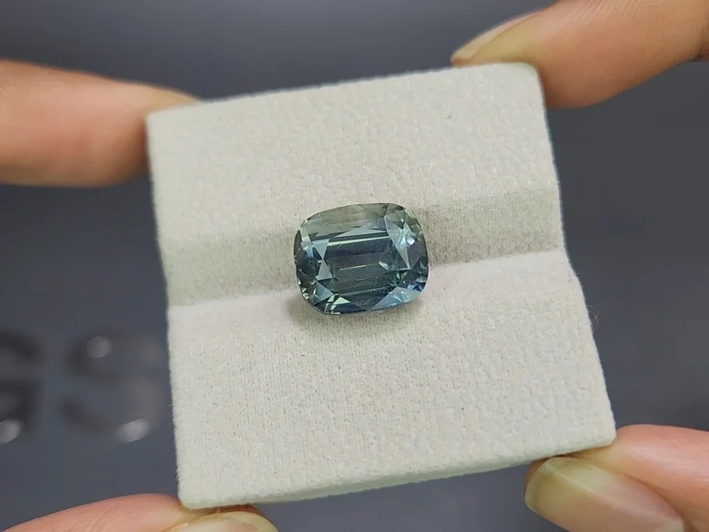 Saphir Teal non chauffé, taille coussin 13,05 carats, Tanzanie Image №4