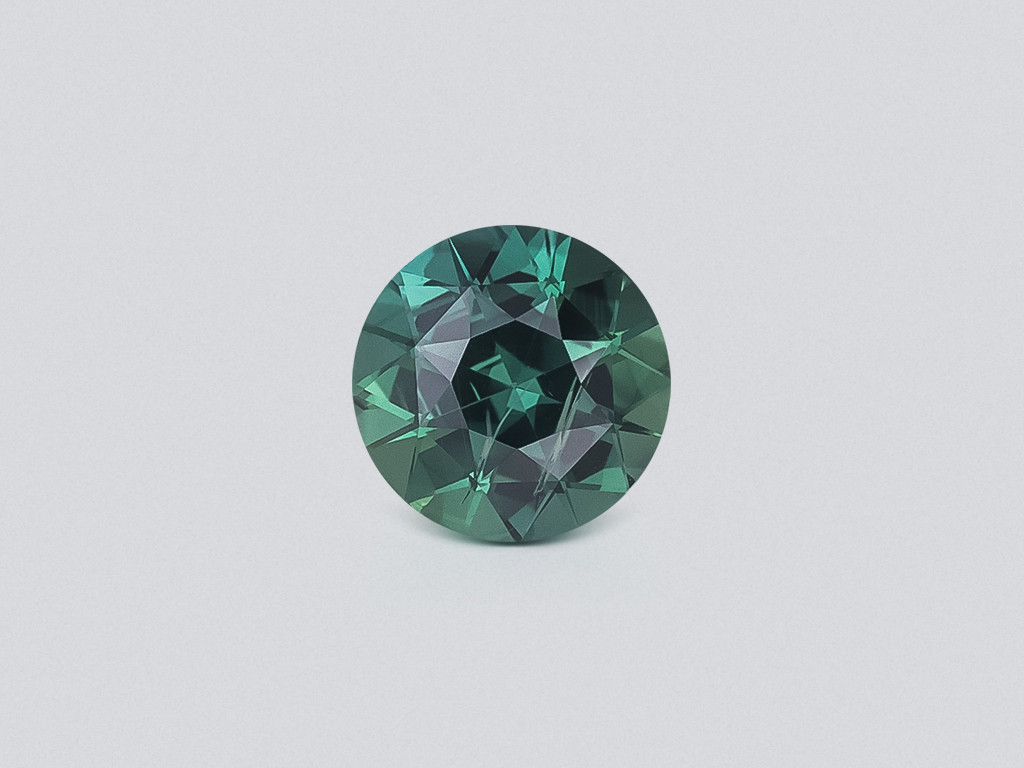Sapphire Teal round cut 4.55 carats, Madagascar Image №1