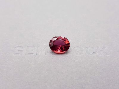 Pinkish red oval-cut rubellite 3.26 ct photo