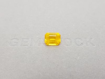 Intense yellow octagon cut sapphire 3.55 ct, Sri Lanka photo