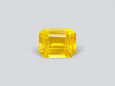Intense yellow octagon cut sapphire 3.55 ct, Sri Lanka photo