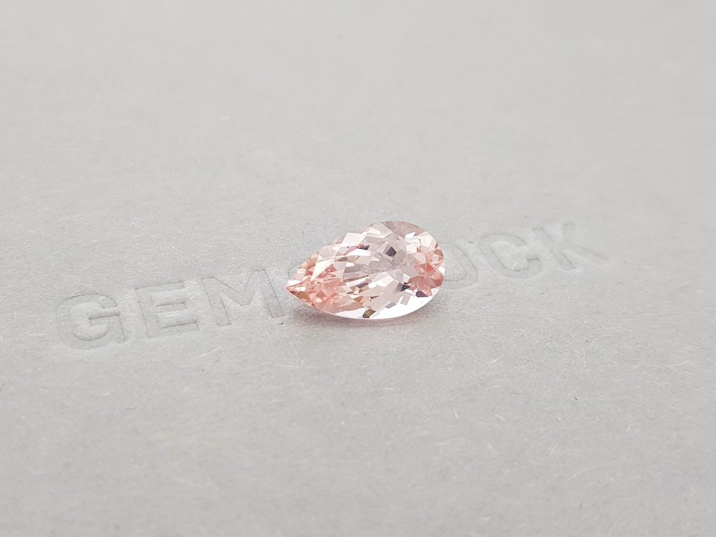 Pink pear cut morganite 3.54 ct Image №2