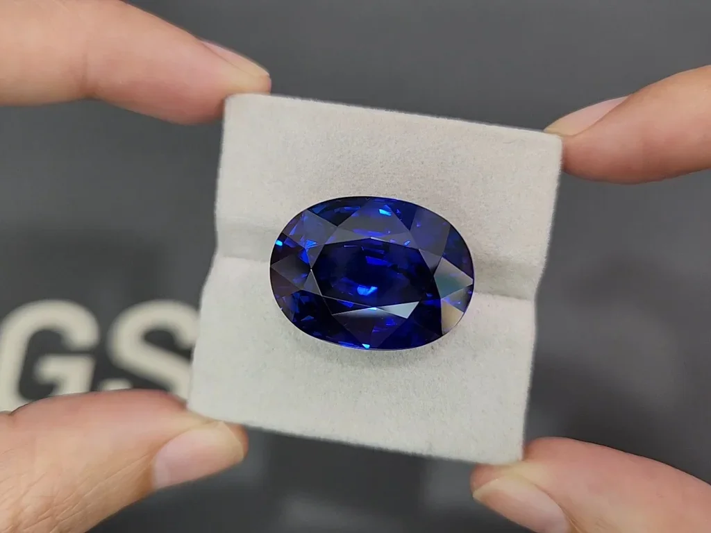 Königsblauer Investment-Saphir im Ovalschliff, 50,09 ct, Sri Lanka  Image №4