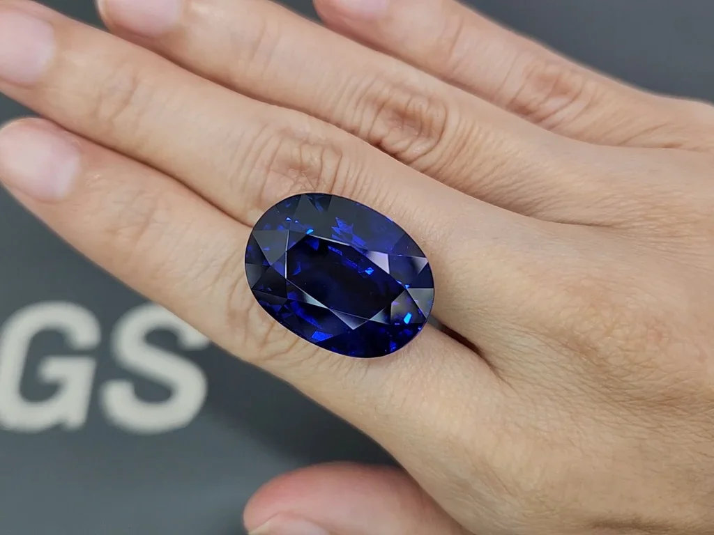Königsblauer Investment-Saphir im Ovalschliff, 50,09 ct, Sri Lanka  Image №2