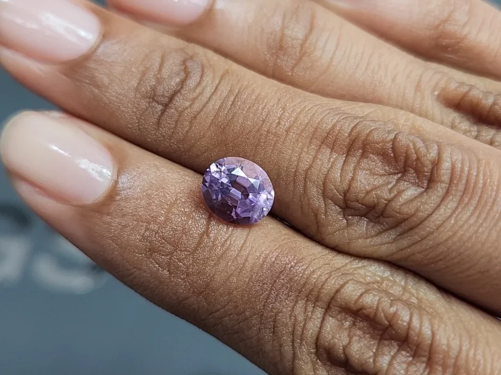 Purple spinel oval cut 1.84 carats, Tanzania Image №2