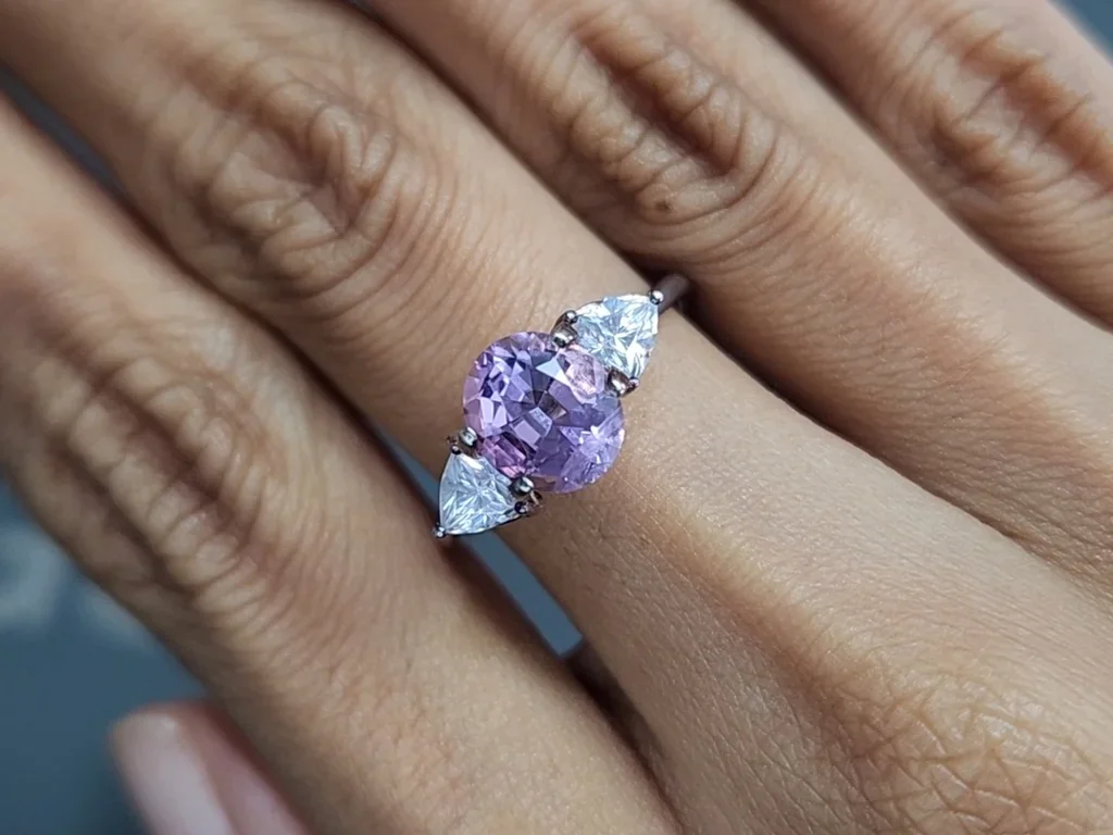 Purple spinel oval cut 1.84 carats, Tanzania Image №5