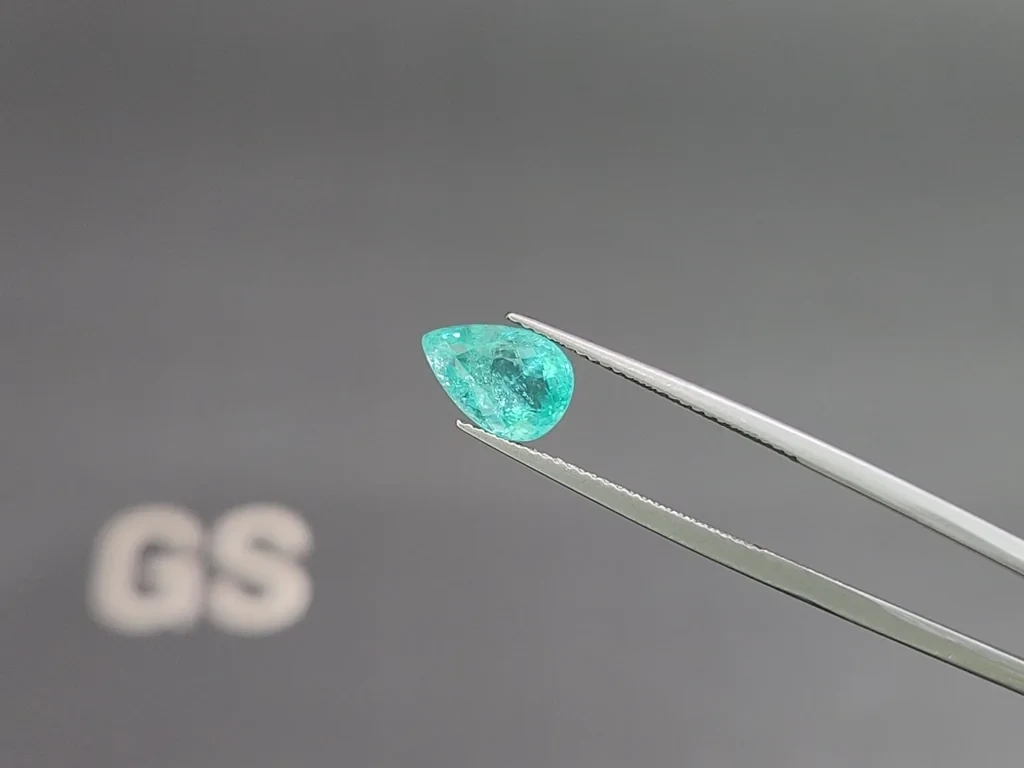 Tourmaline Néon Paraiba taille poire 2,78 carats, Mozambique Image №3