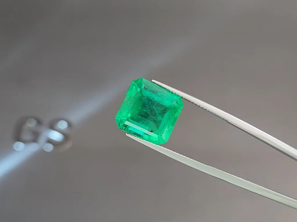 Emerald Vivid Green octagon cut 10.76 carats, Colombia Image №3