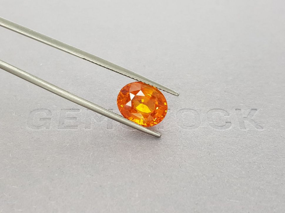 Bright orange sapphire 5.41 ct, Sri Lanka Image №4