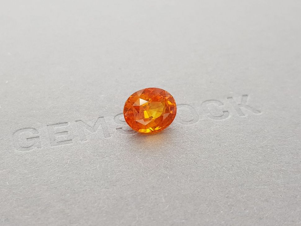 Bright orange sapphire 5.41 ct, Sri Lanka Image №2