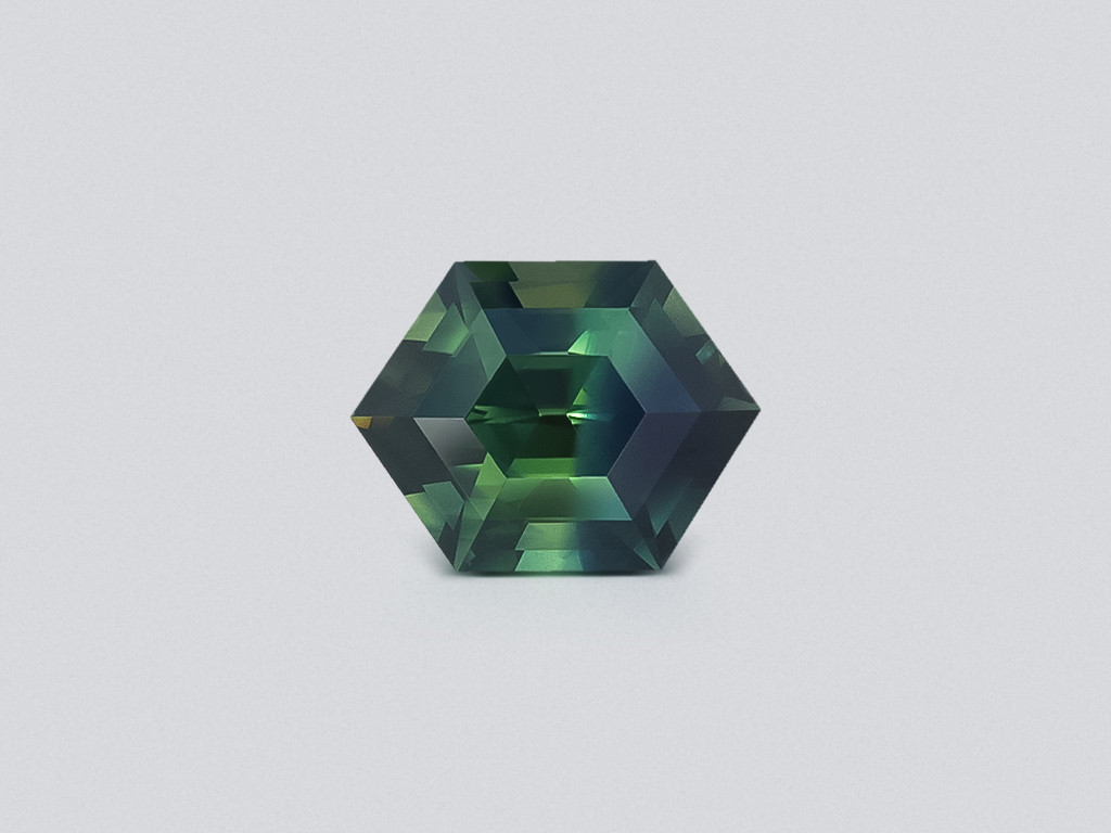 Teal-saphir im hexagon-schliff 3,52 karat, Madagaskar Image №1