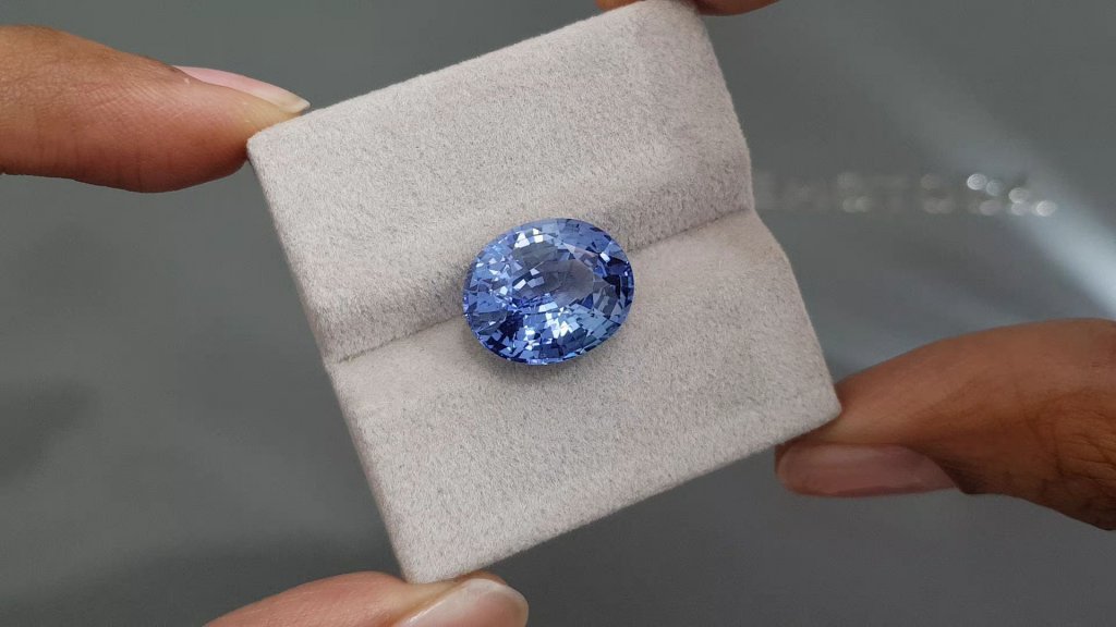 Cornflower blue sapphire in oval cut 11.54 ct, Sri Lanka Image №3