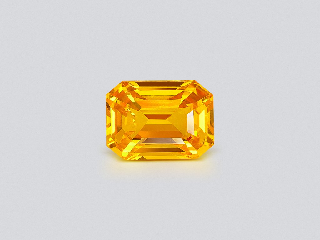 Zafiro amarillo anaranjado de talla octogonal de 2,55 quilates, Sri Lanka  Image №1