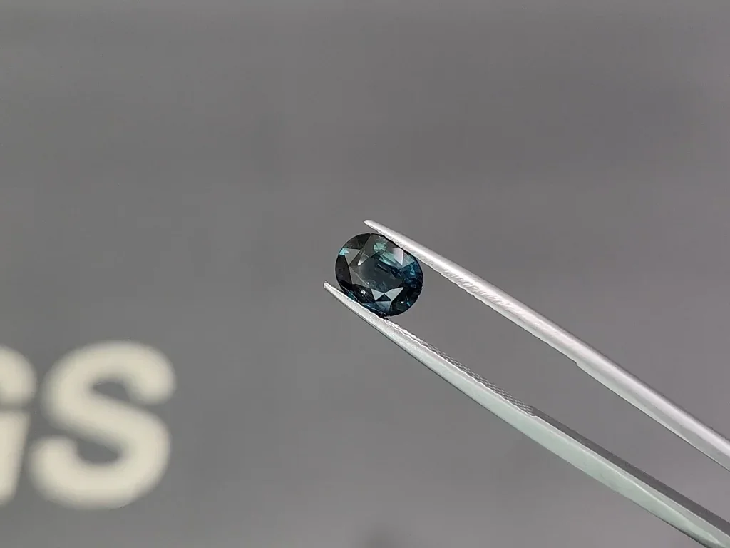 Saphir ovale bleu sarcelle non chauffé de 1,49 ct, Sri Lanka Image №3