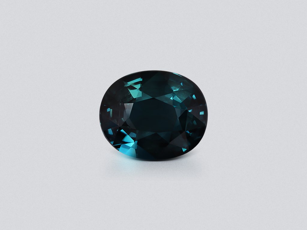 Saphir ovale bleu sarcelle non chauffé de 1,49 ct, Sri Lanka Image №1