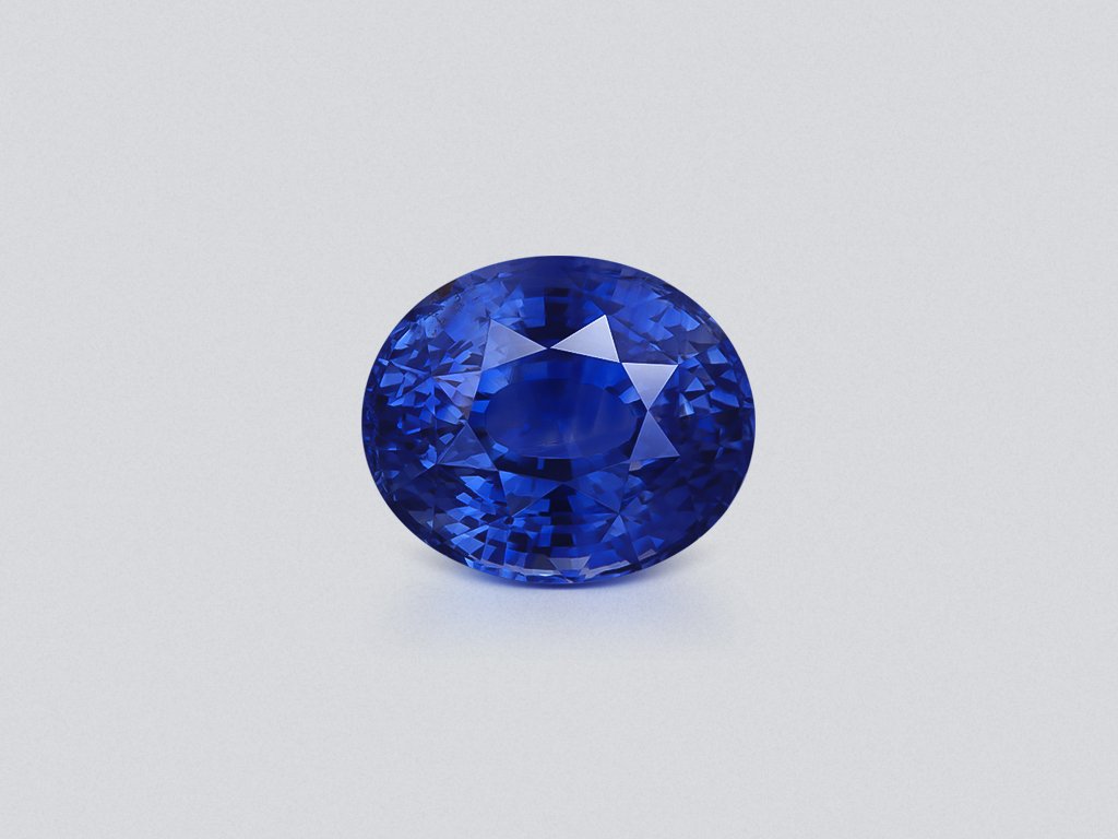 Saphir bleu bleuet non chauffé taille ovale 9,03 carats, Sri Lanka Image №1