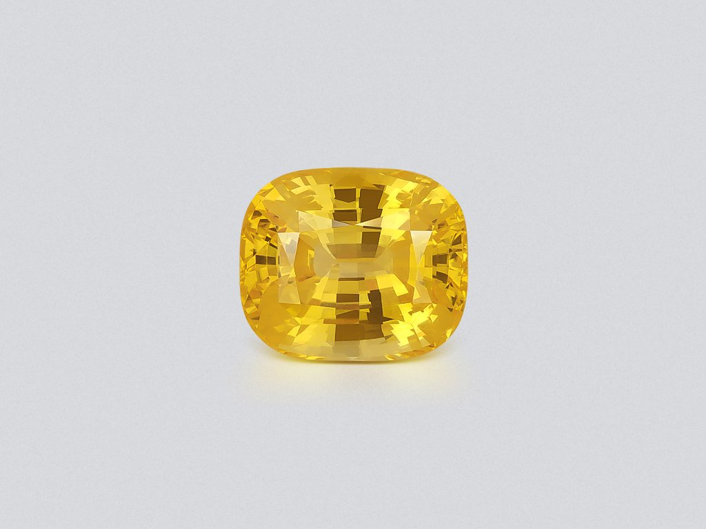 Zafiro amarillo dorado único sin calentar en talla cojín de 49,90 quilates, Sri Lanka Image №1