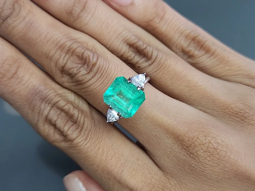 Emerald octagon cut 3.86 carats, Colombia Image №5