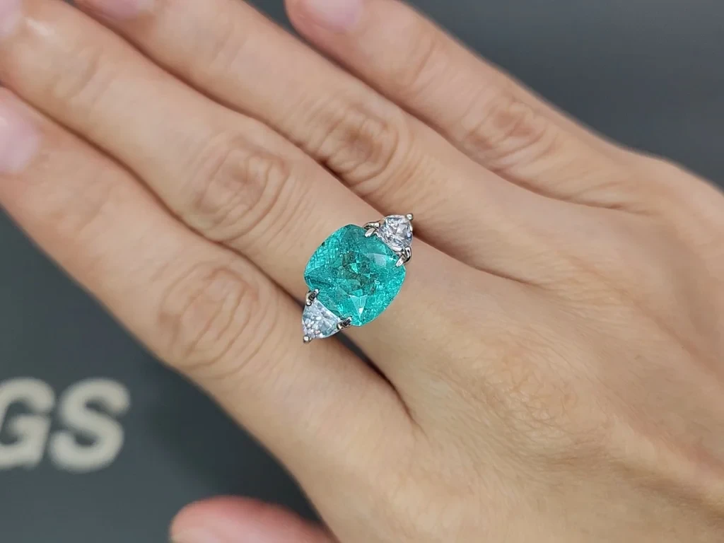 Paraiba turmalin im kissenschliff 4,31 karats, Afrika Image №5