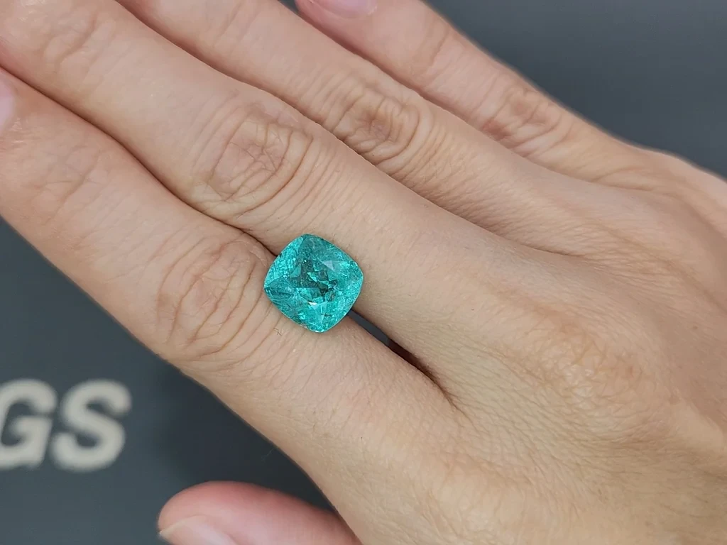 Paraiba turmalin im kissenschliff 4,31 karats, Afrika Image №2