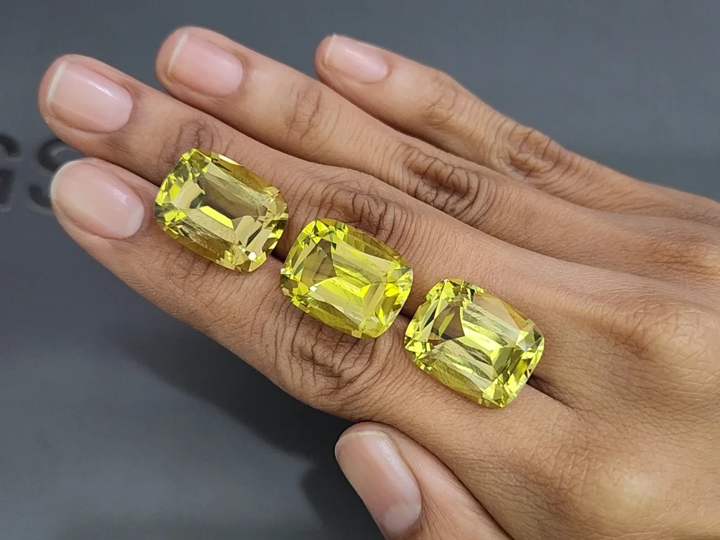 Set of citrine high precision cushion cut 45.64 carats, Africa  Image №2