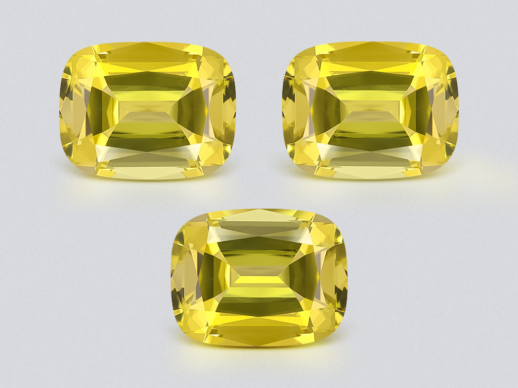 Set of citrine high precision cushion cut 45.64 carats, Africa  Image №1