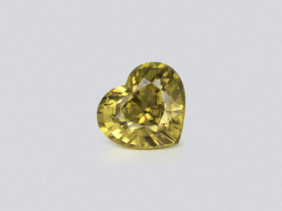 Zircon Vivid greenish yellow heart shape 3.06 carats, Sri Lanka photo