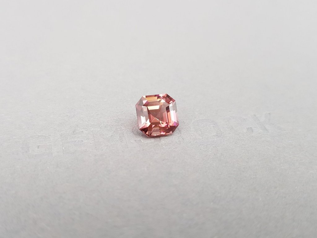 Pink orange tourmaline in octagon cut from Africa 2.51 ct Image №2