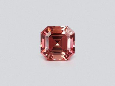 Pink orange tourmaline in octagon cut from Africa 2.51 ct photo