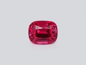Spinelle Mahenge Vibrant Rose-Rouge taille coussin 6,27 carats, Tanzanie 