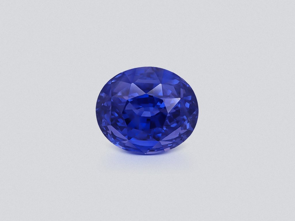 Zafiro azul aciano de talla ovalada sin calentar de 6,61 carats, de Sri Lanka Image №1