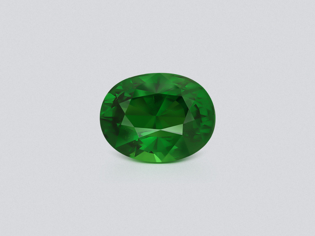 Granate tsavorita de corte ovalado verde vivo de 4,05 carats, de Tanzania Image №1