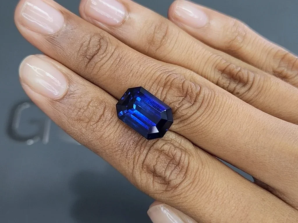 Anlage-saphir, ungeheizt, königsblau achteckschliff 15,20 karat, Burma (SSEF, GRS, GIA) Image №2