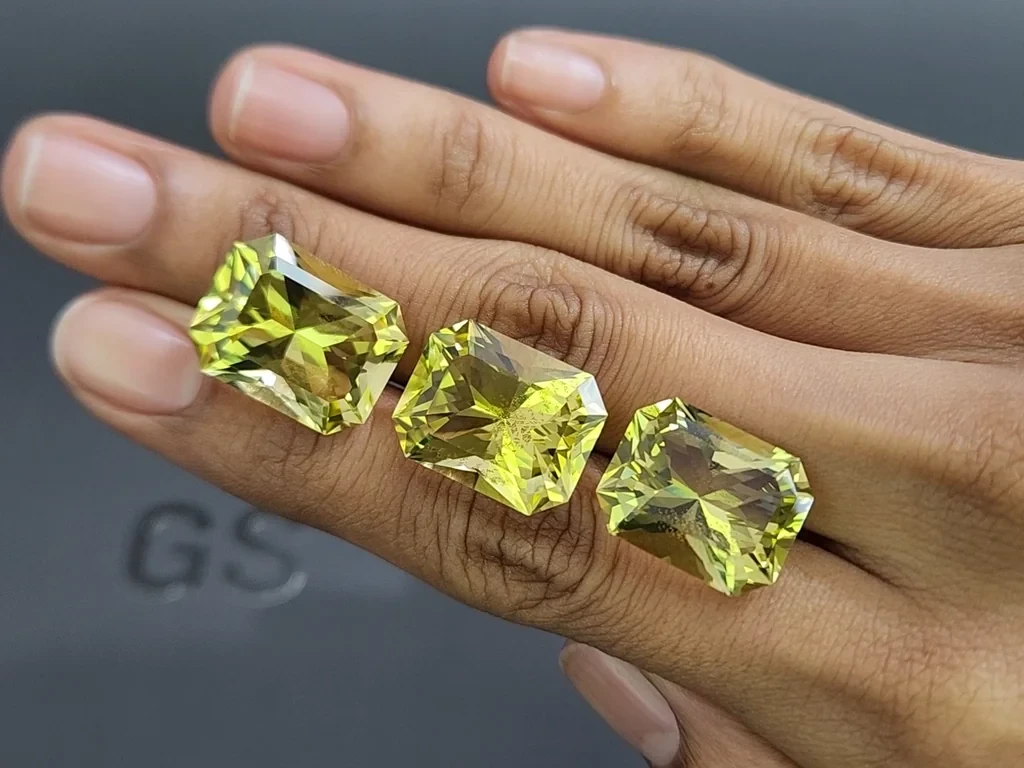 Set of lemon quartz high precision radiant cut 45.00 carats,  Africa Image №2