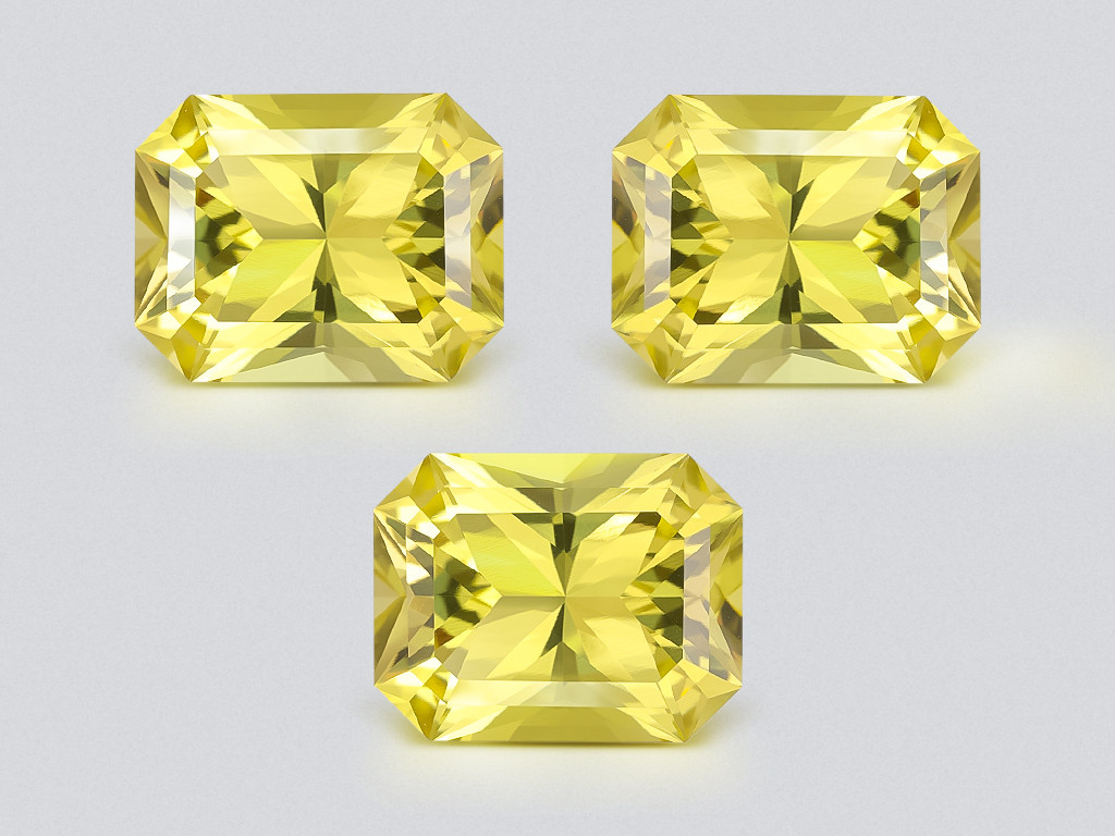 Set of lemon quartz high precision radiant cut 45.00 carats,  Africa Image №1
