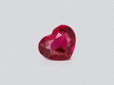 Ruby Pigeon Blood heart shape 1.02 carats, Mozambique photo