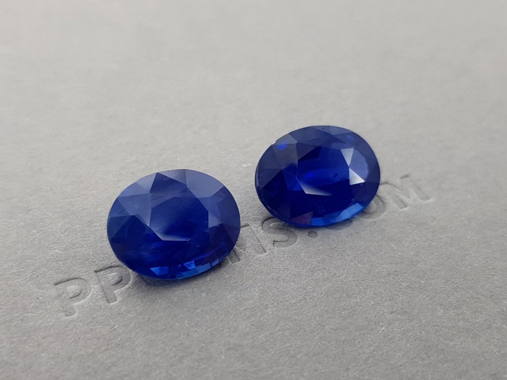 Pair of unheated sapphires 14.10 ct, GRS Image №4